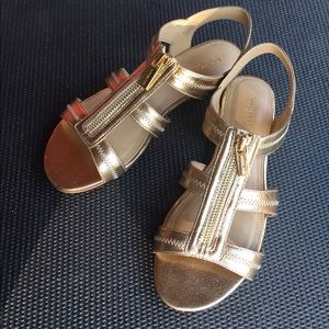 MICHAEL KORS Gold leather sandals